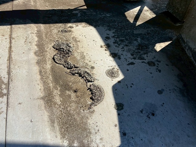 屋上防水層劣化写真